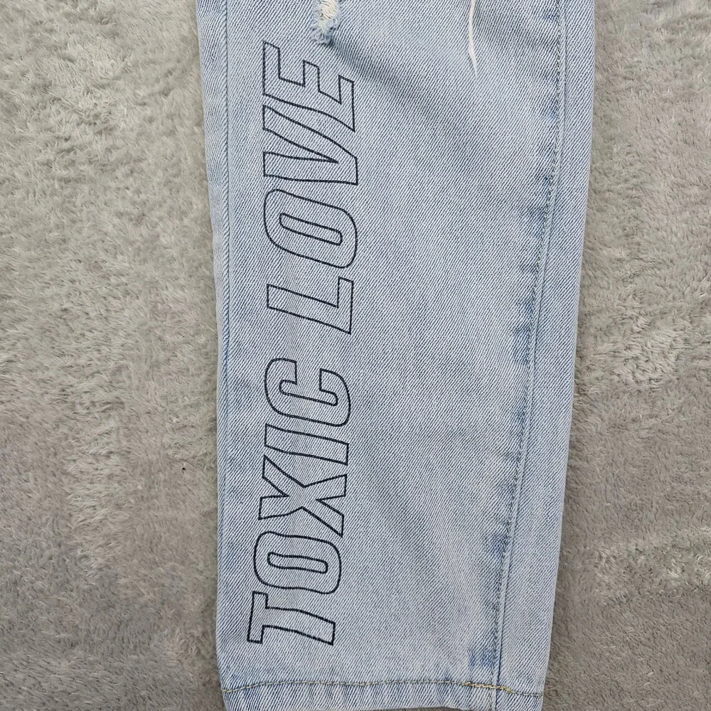 Adika Distressed Graphic‎ Jeans Y2K-Inspired Grunge Denim Juniors S W25 x L29